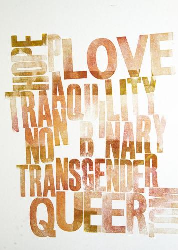 HOPE LOVE TRANQUILITY NON BINARY PAN TRANSGENDER QUEER